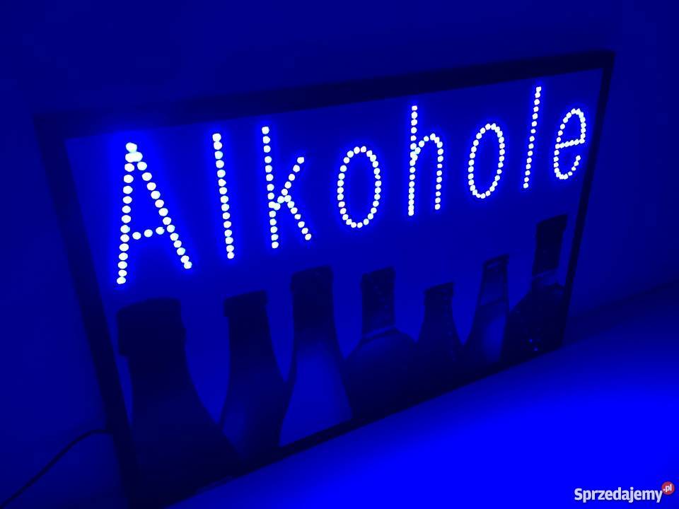 Reklama LED neon91x 61 zewnętrzna ALKOHOLE Pomiechówek