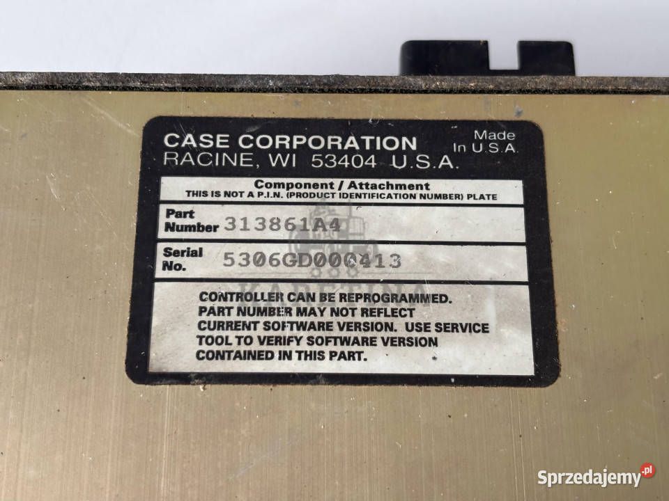 CASE 313861A4 Moduł Sterownik Komputer ECU Pozostałe Jastrzębniki