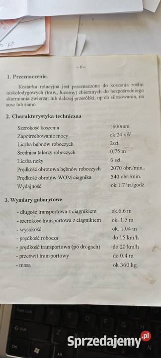 Kosiarka rotacyjna Maszyny rolnicze