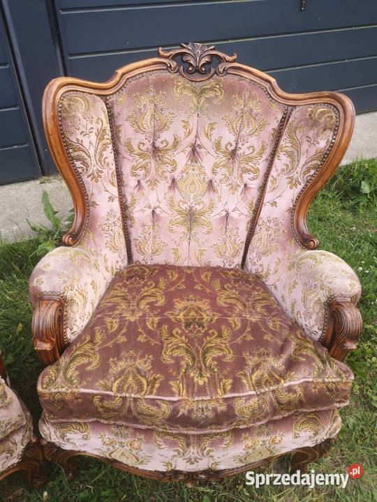 Komplet foteli barokowych rzeźbionych Łódź