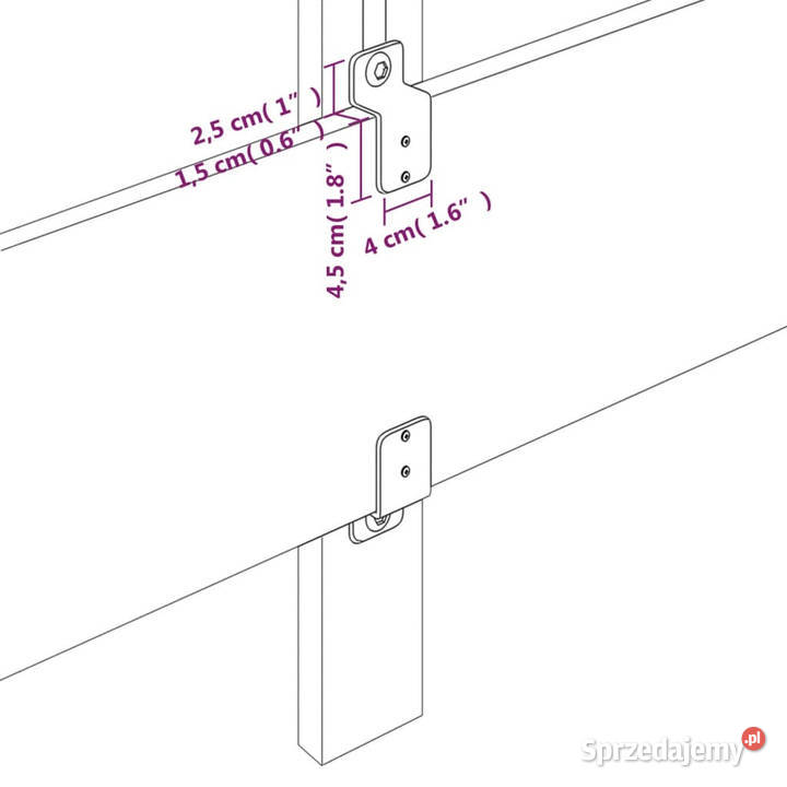 Zagłówek uszak szary 147x16x7888 sztuczna skóra mazowieckie