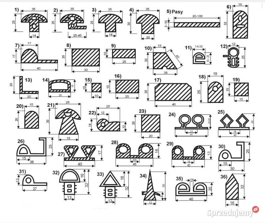 Uszczelki silikonowe Wymiarki
