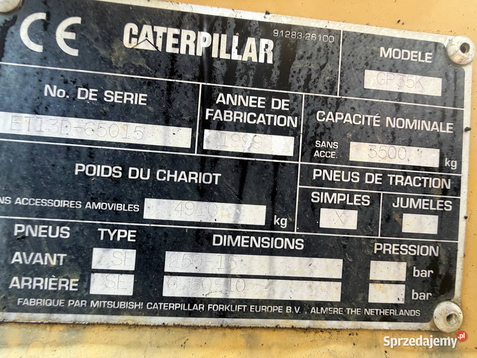 wózek widłowy Caterpillar GP35K 3500 Triplex Działoszyn