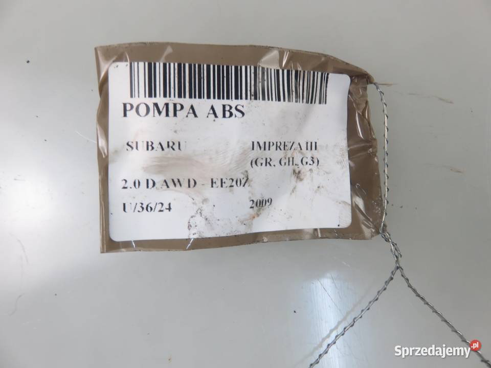 POMPA ABS SUBARU IMPREZA III GR GH G3 0265951130 osobowe Układ ABS i ESP Części samochodowe