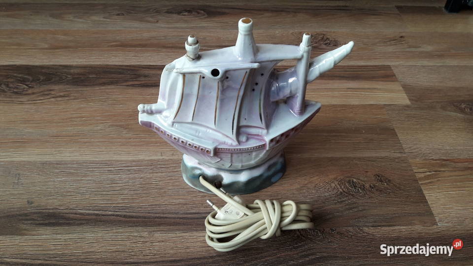 Stara lampka porcelanowa ceramiczna PRL Gdynia