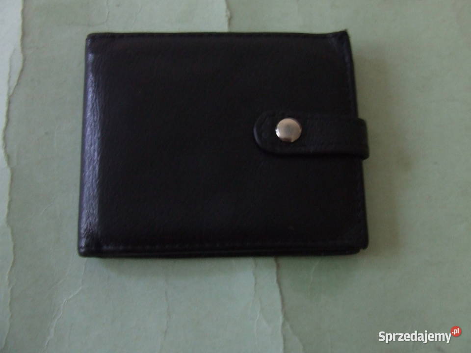 Portfel czarny ze skóry ekologicznej dolnośląskie Oborniki Śląskie sprzedam