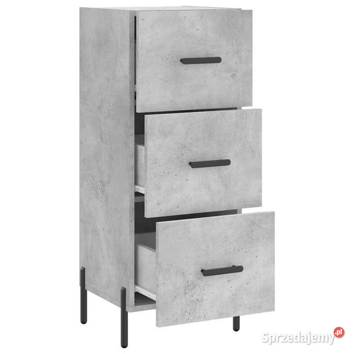 Szafka szarość betonu 345x34x90 materiał