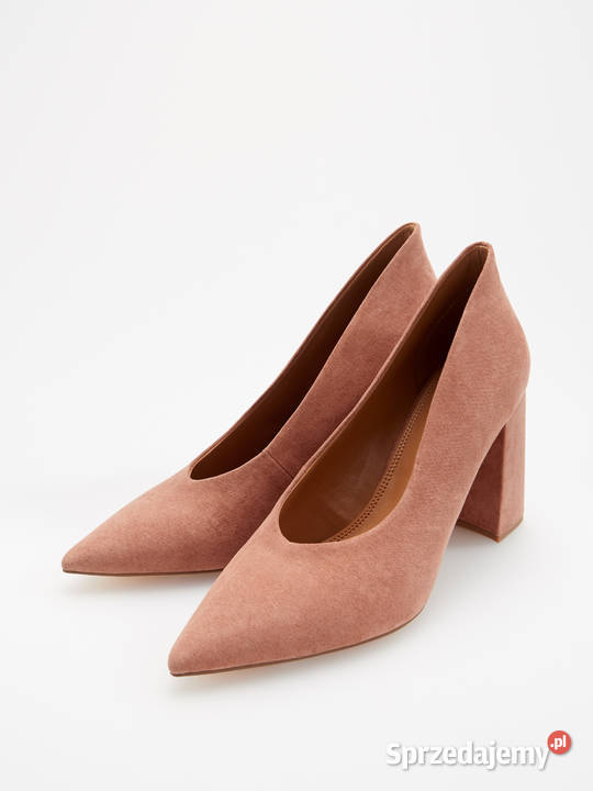 Wysokie buty Reserved 39 brudny róż słupek na Szczecin