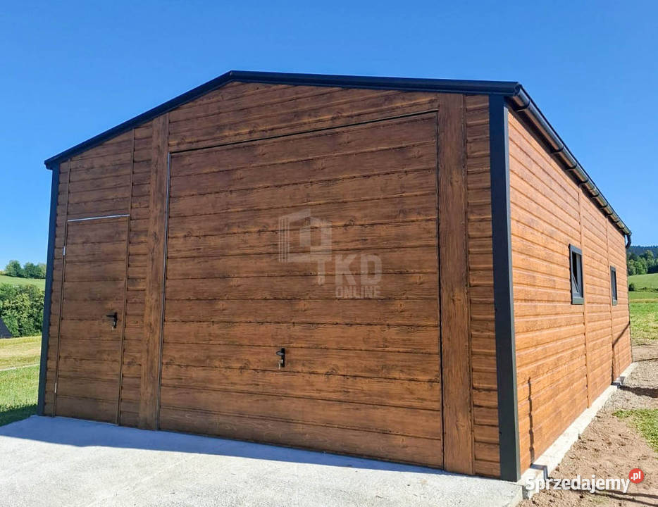 Garaż blaszany 5x6m brama uchylna drzwi 2x okno podkarpackie Sanok sprzedam