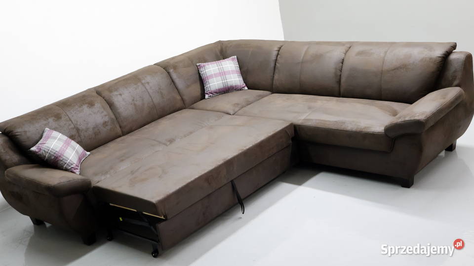 TLH Narożnik z funkcją spania ciemnobrązowa