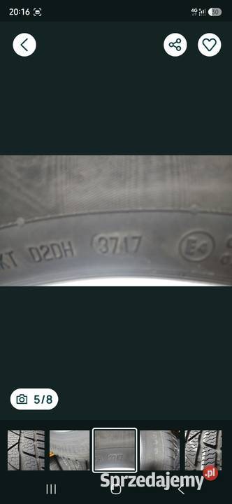 Opony zimowe 2156017 continental 60 Samochodowe Zielona Góra sprzedam