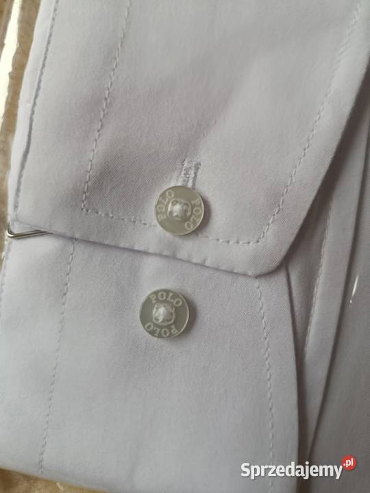 Koszula męska Ralph Lauren bawełniana biała Odzież wyjściowa Białystok