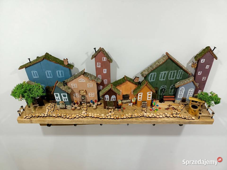 Drewniany wieszak handmade na ubrania z Elbląg sprzedam