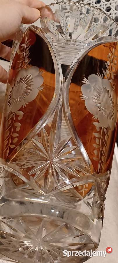 wazon kryształow ołowiowe ręcznie dmuchan cięte Poznań sprzedam