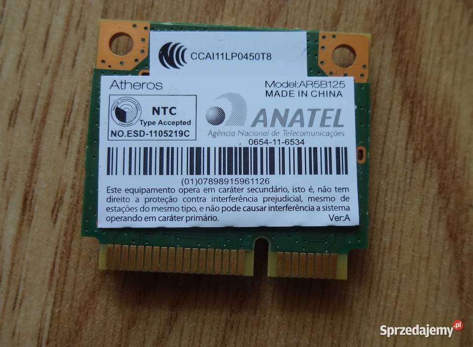 WiFi Atheros AR5B125 do laptopa ACER Aspire 7250 zachodniopomorskie