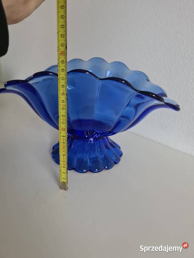Kobaltowe szklo misa Gorlice