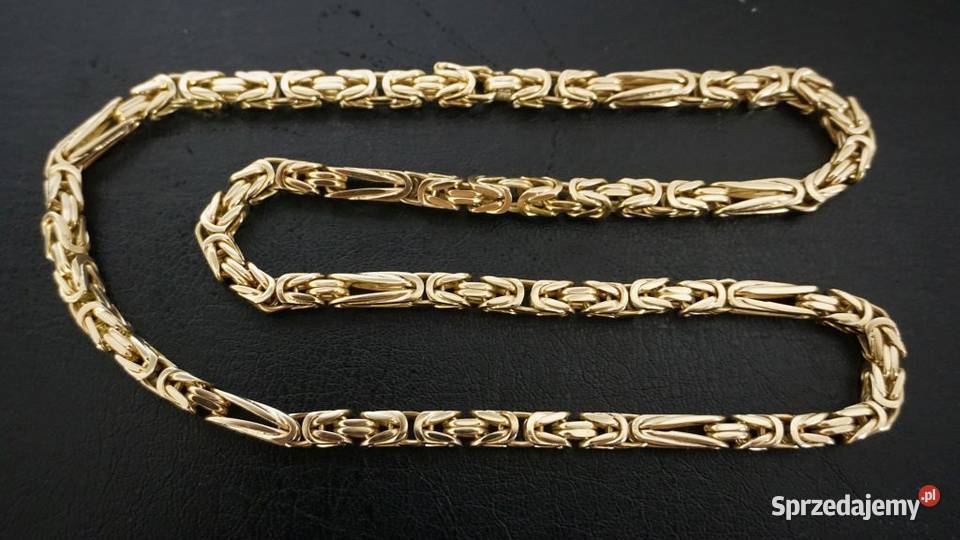 ZŁOTY ŁAŃCUSZEK GĘSTY KRÓLEWSKI ŁAŃCUCH 149G Warszawa