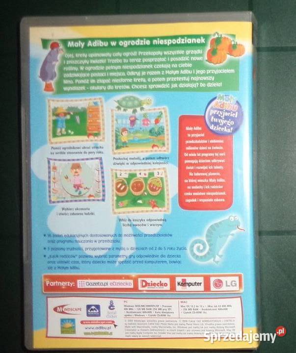 Gra dzieci retro Mały Adibu PC CD BOX 2008 Rzeszów