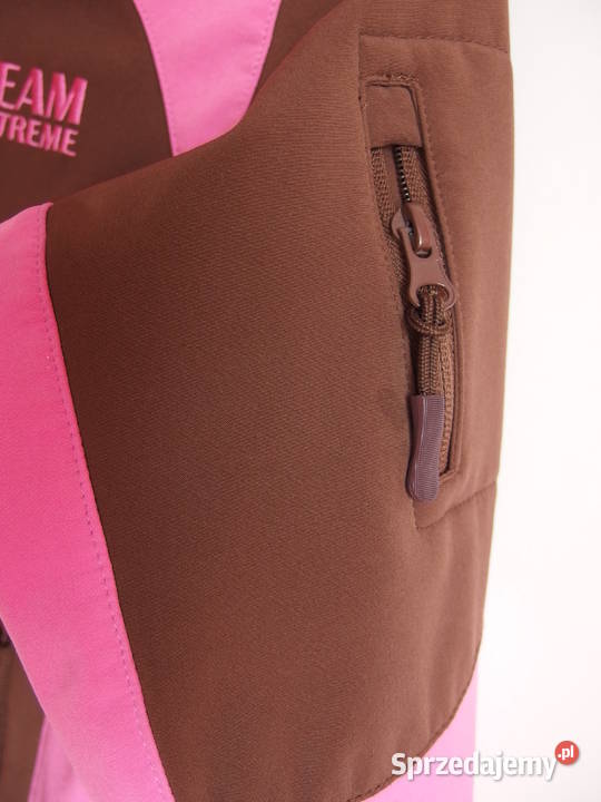 brązowa różowa kurtka kaptur soft shell góry Toruń