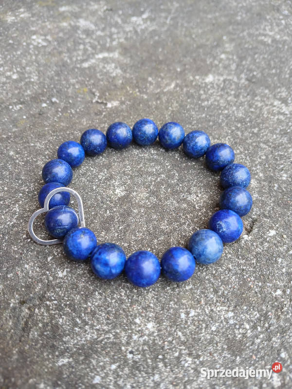 Bransoletka damska Lapis Lazuli 10mm srebrne Kielce sprzedam