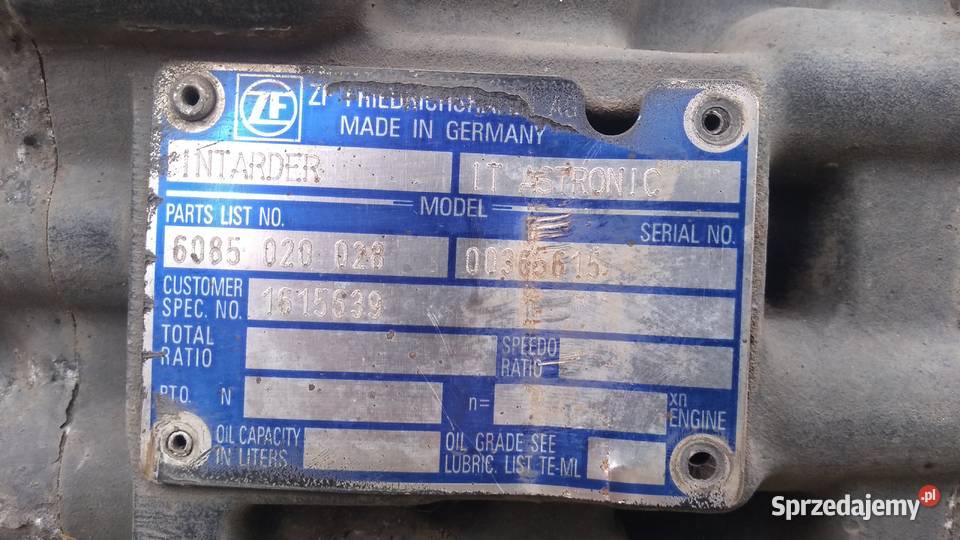 Skrzynia Biegów AUTOMATYCZNA MAN TGA 2006 Jeleśnia