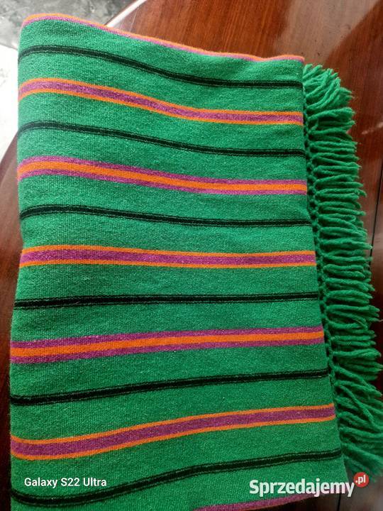 Kilim wełniany narzuta z frędzlami Skierniewice