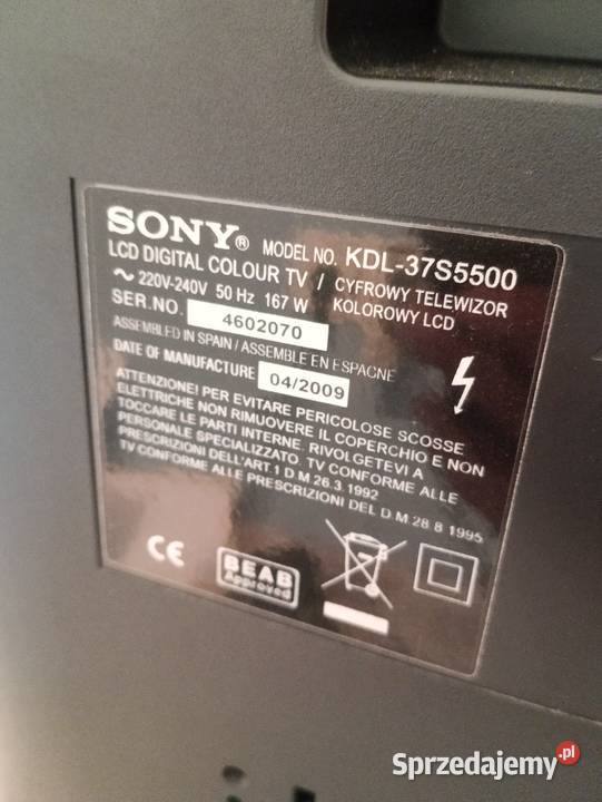 Telewizor Sony 37 Seroczyn