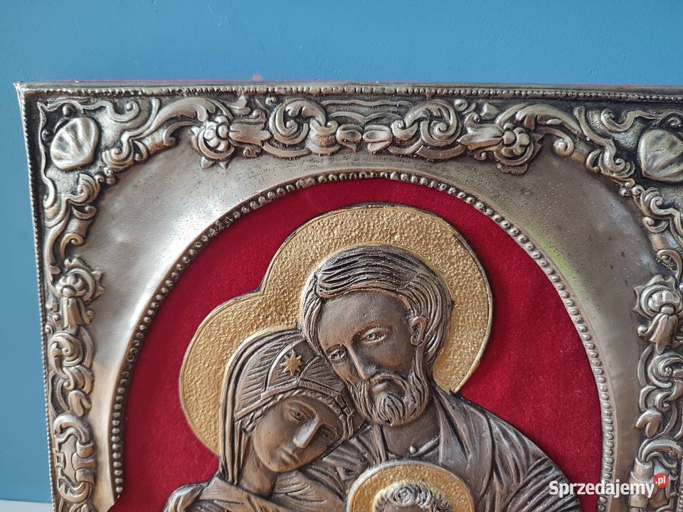 Piękna ikona przedstawiająca Świętą rodzinę łódzkie Łódź