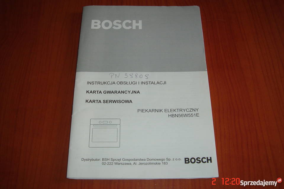 BOSCH - piecyk elektryczny HBN56W551E - instrukcja