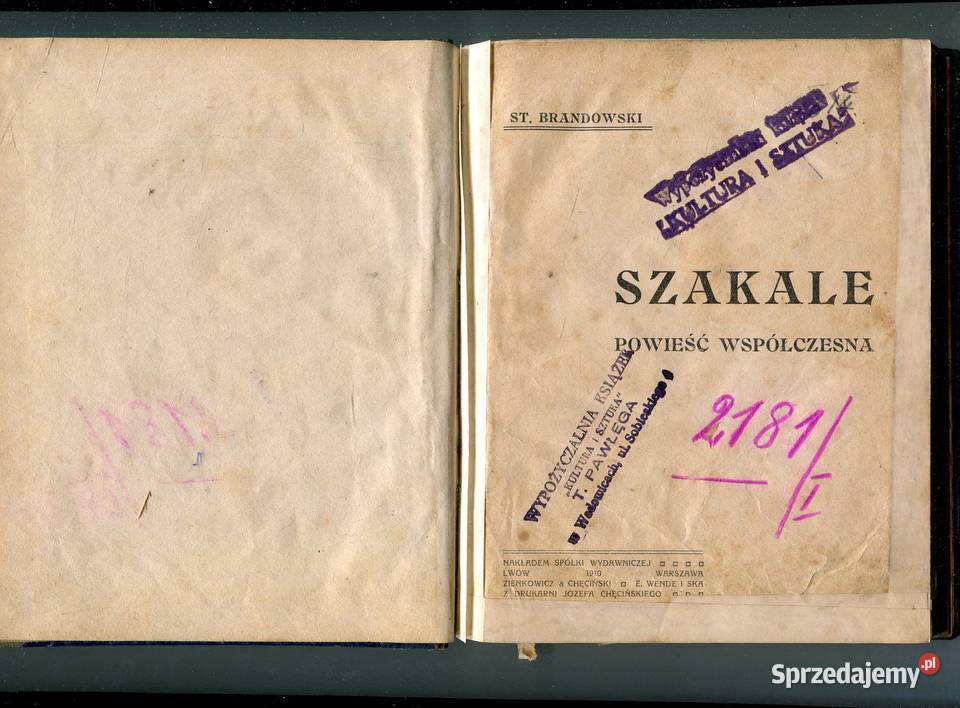 Szakale powieść współczesna T12 Stanisław Szczecin sprzedam