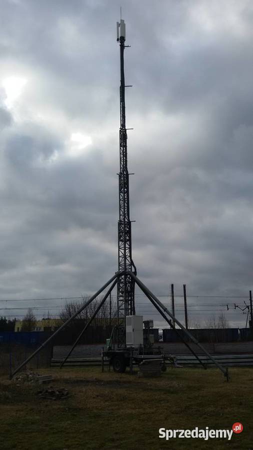 Wieża mobilna 25m, BTS, Internet, maszt, stacja bazowa