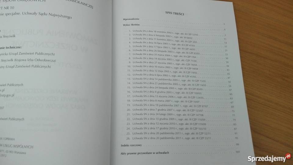 Zamówienia Publiczne w Orzecznictwie zeszyty nieregularny Gdańsk