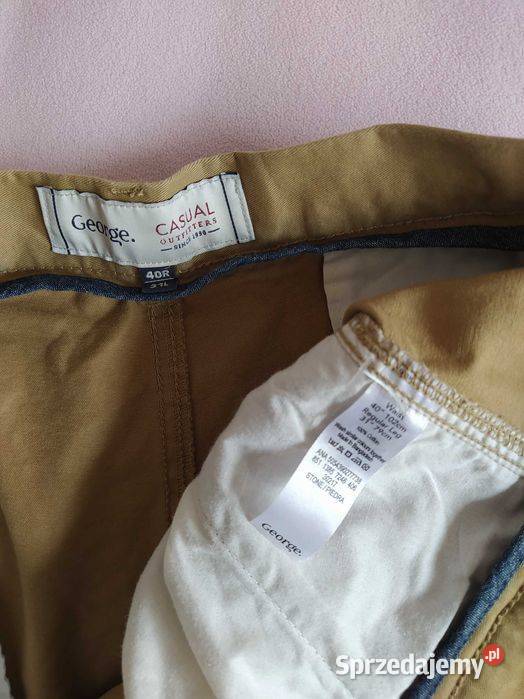Spodnie bawełniane 2XL George casual W40 L31 brązowy/beżowy Rzeszów sprzedam