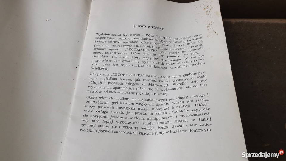 Maszyna Dziewiarska RecordSuper z Prlu Sprawna AGD drobne Grodziczno