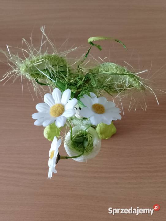 ZAJĄCZEK wielkanocny zając figurka ozdoba odcienie zieleni Złotniki