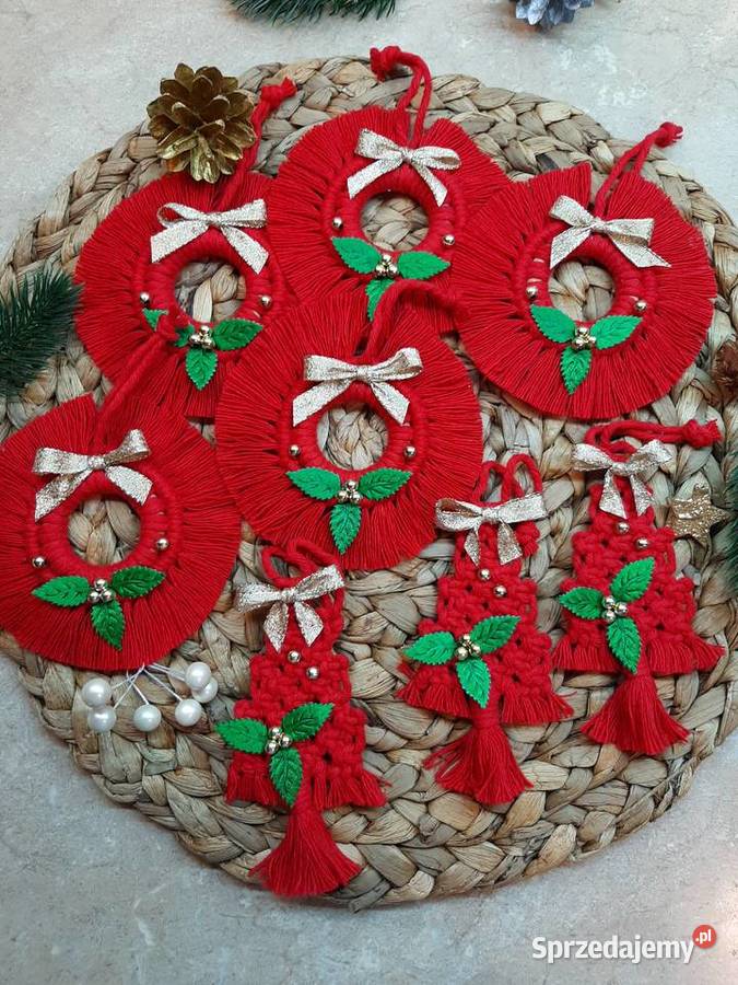 Ozdoby na choinkę 8 święta bombka rękodzieło Boże Narodzenie
