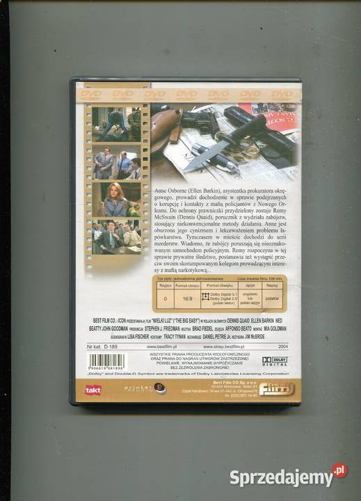 Wielki luz Dennis Quaid Ellen Barkin Film DVD zachodniopomorskie