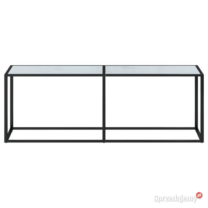 Konsola biały marmur 220x35x755 szkło hartowane Stoły Warszawa