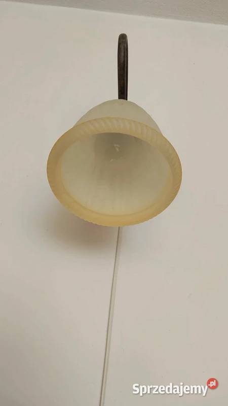 Rustykalny kinkiet z metalu Klosz szklany Opole