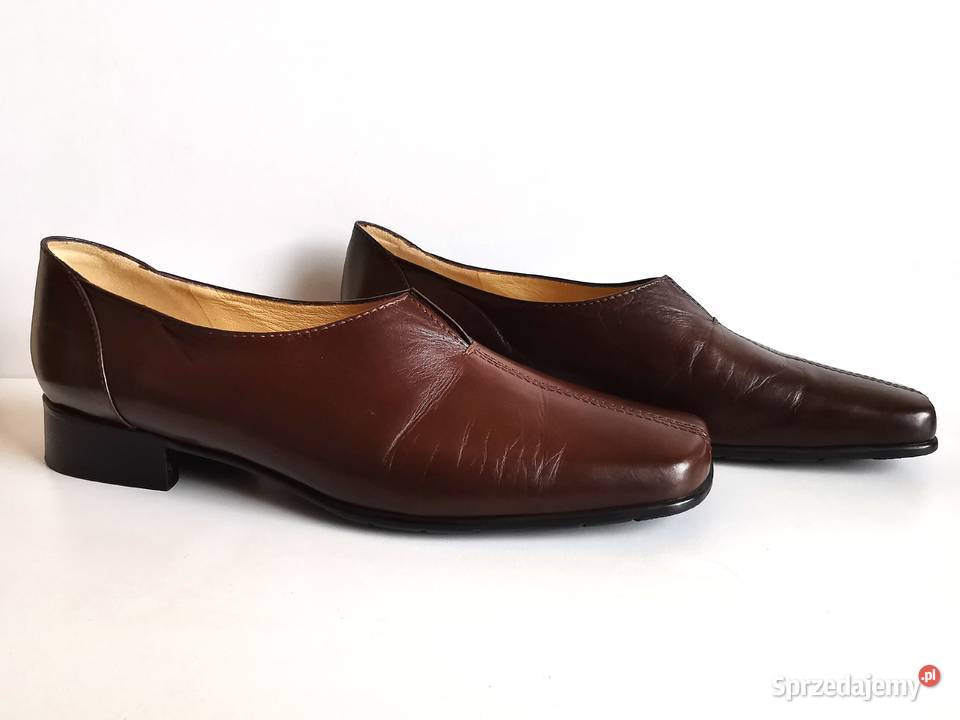7108 BRUNATE eleganckie brązowe skóra 405 Kędzierzyn-Koźle