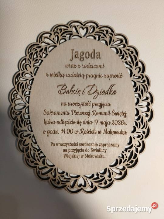 Zaproszenia Komunijne