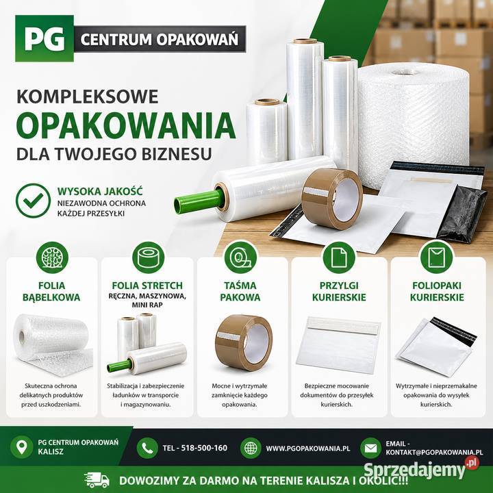 Opakowania ecommerce firm do pakowania wysyłek wielkopolskie Kalisz