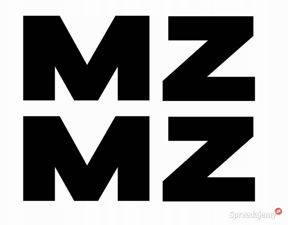 Naklejki napis do MZ czarna bez tła