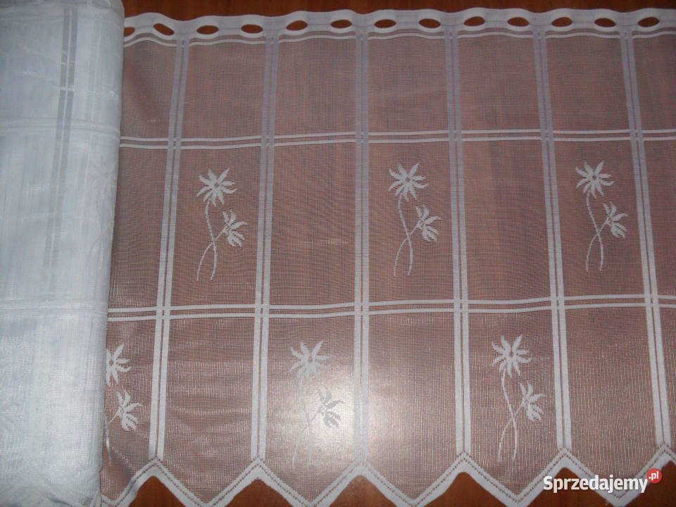 zazdroska krótka firanka 45 65 biała żakard dolnośląskie Wrocław sprzedam