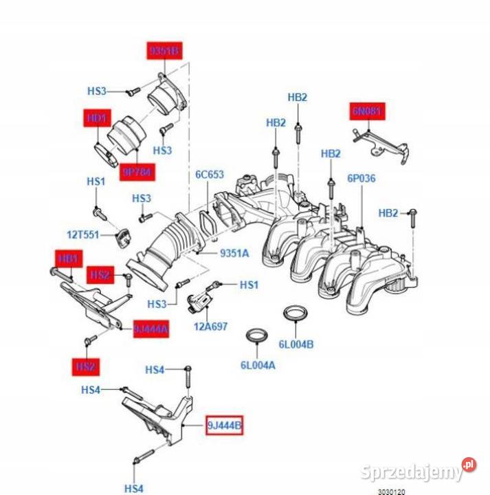 MOCOWANIE KOLEKTORA FIESTA FUSION 0112 16 TDCI