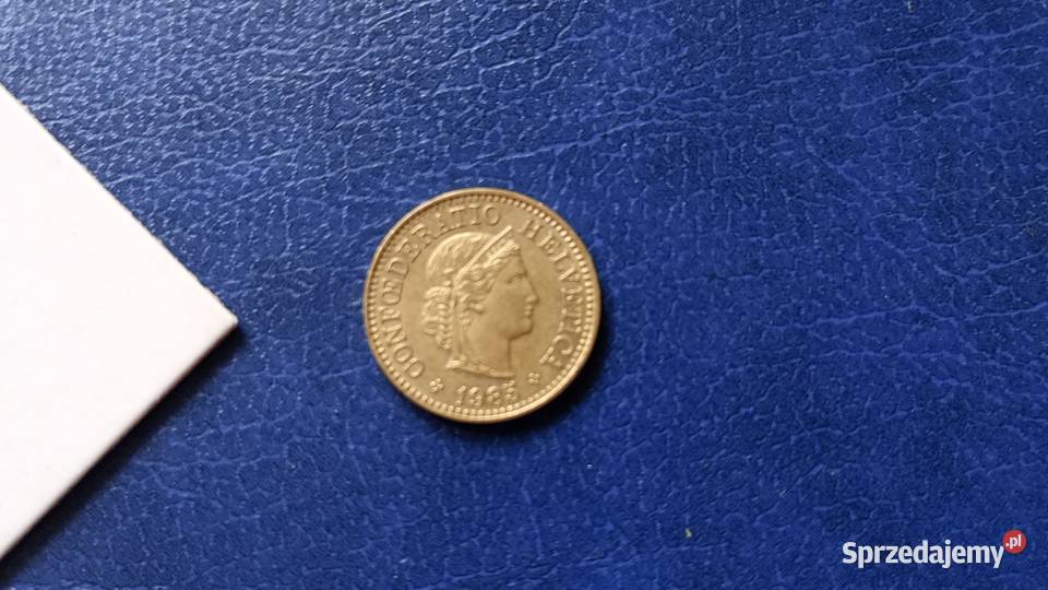 Stare monety 5 rappen 1985 Szwajcaria Lesko