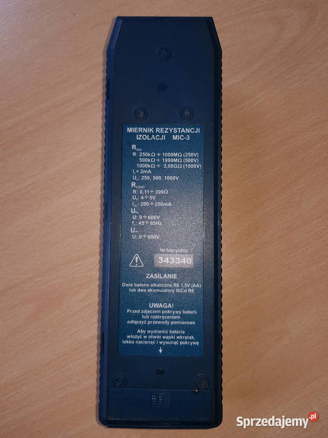 Cyfrowy miernik rezystancji izolacji Sonel MIC 3