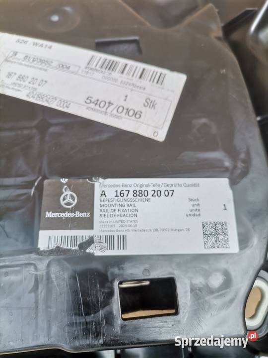 MERCEDES GLE W167 AMG ŚLIZG ZDERZAKA PRAWY TYŁ