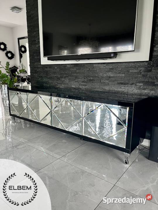 Szklana czarna szafka RTV Glamour sprzedam
