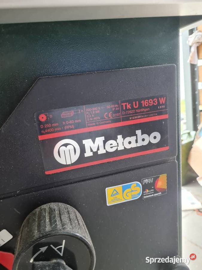 Pila Formatowa Metabo TKU 1693 U Narzędzia Stare Iganie